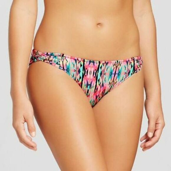 Shade & Shore Coral Ikat Multi Swim Bottoms - Picture 1 of 7